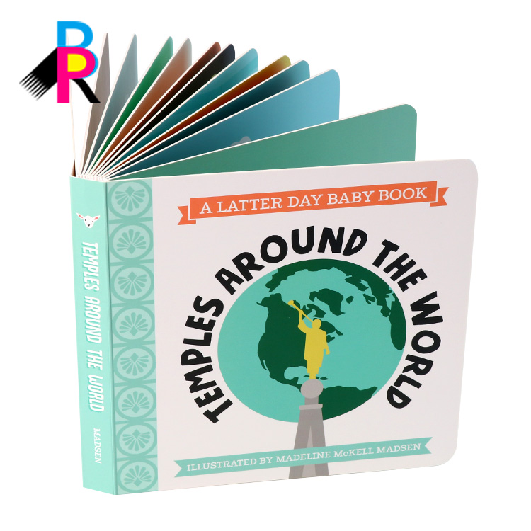Board Book Printing Eco-friendly Baby Reading Book Custom