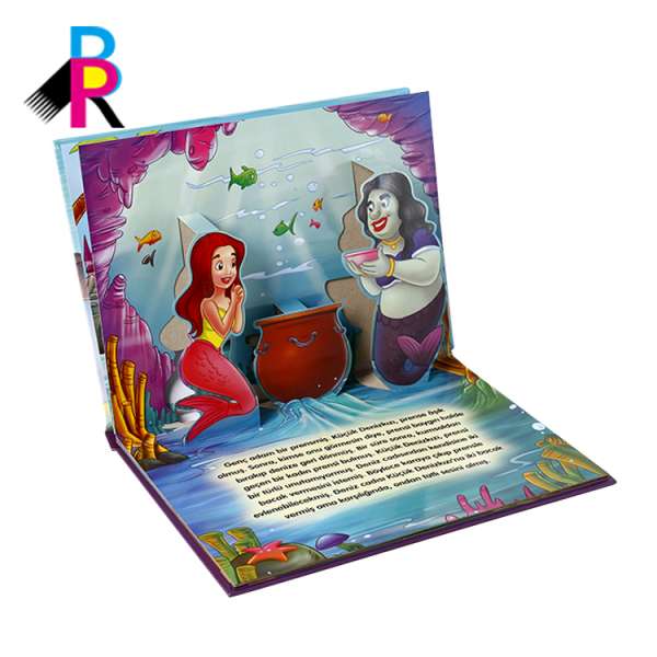Custom Recycle Paper Mermaid Pop Up Book Printing Factory