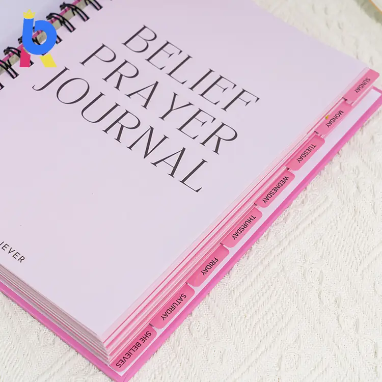 spiral book printing pink cover