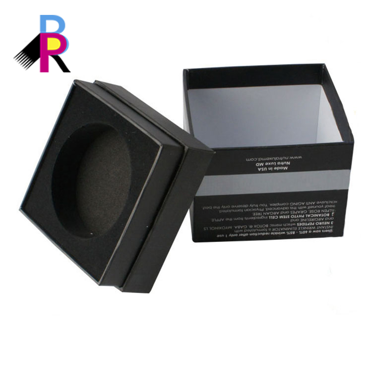 Custom Black Gift Box Lift off Lid Rigid Boxes Manufacturer
