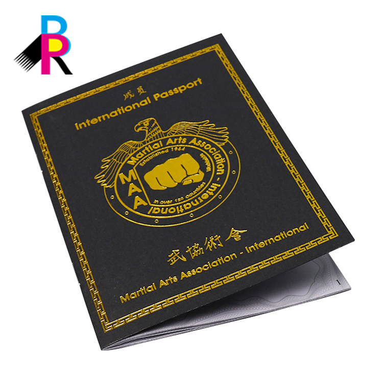 Custom Brochure Printing Solution Luxury Golden Hot Stamping