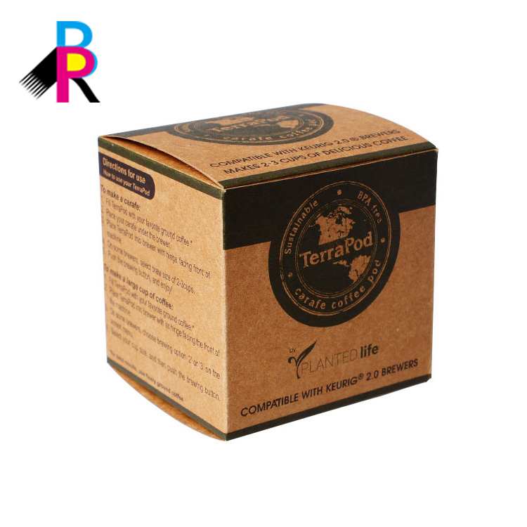 Custom Brown Kraft Paper Box Coffee Package Printing Factory