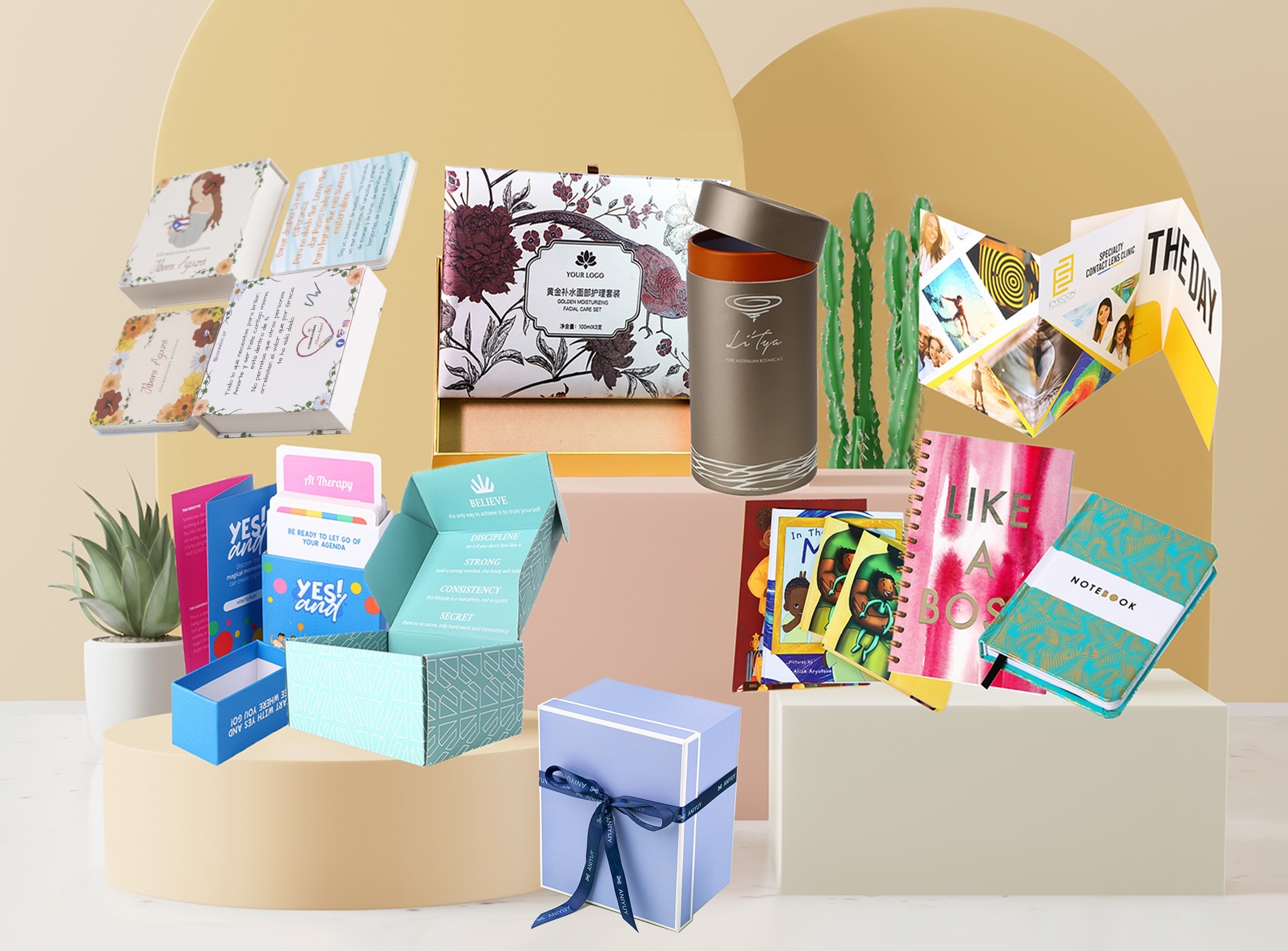 custom printed packaging books printing bulk