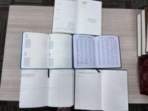 different inner pages of notebook