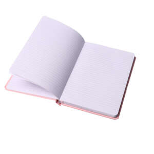 pink pu notebook with elastic band